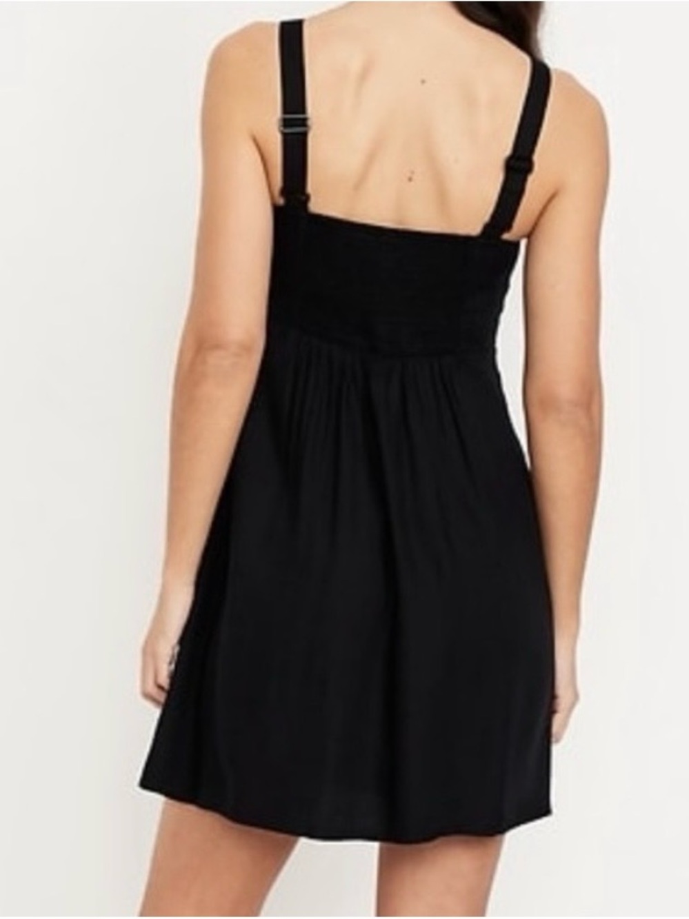 Old Navy Black Fit & Flare Petite XXL Crepe Mini Dress - Picture 2 of 7